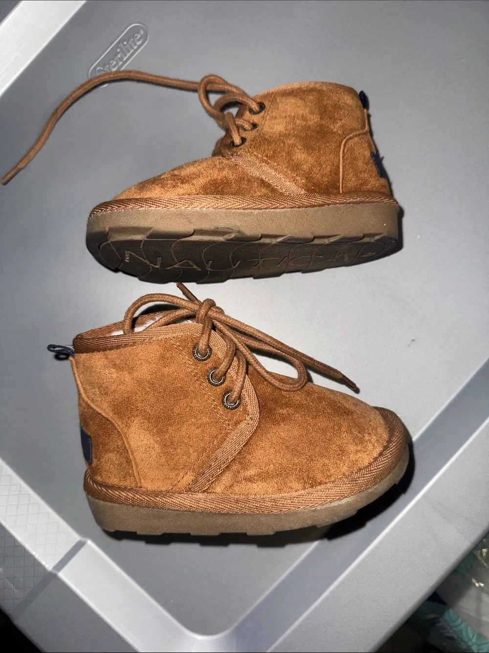 Nautica Tan/Brown Kids Moccasin Boots